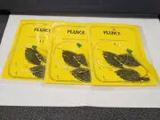 3 NJ Hand Tied 2/0 Gold English Hook w/Yellow Bucktail Fluke/Summer Flounder Rig