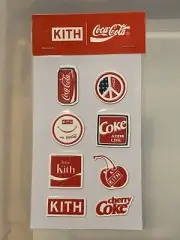 KITH x Coca Cola Puff Leather Sticker Set Rare 2017