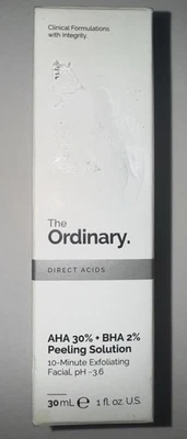 THE ORDINARY ADA 30% + BHA 2% PEELING SOLUTION 10 MIN EXFOLIATING 1 OZ AUTHENTIC