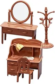 Mini Dressing Table Model Micro Scene Prop for Kids Plaything Miniature House Decor