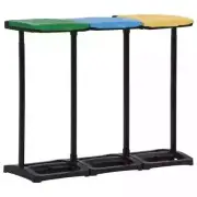 Bin Bag Stands with Lid Trash Bag Holder 63.4 gal-87.2 gal Multicolor PP vidaXL