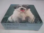 Vintage Springbok sealed mini puzzle St.Bernard puppy 7"X7"