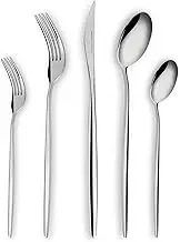 Karaca New Porto Elegance 60-Piece Cutlery Set for 12 People, Tablespoons, Table Forks, Premium Quality, Healthy and Hygienic, Modern Design, Stainless Steel Cutlery Set