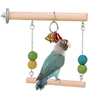 Bird Swings for Parrots, Natural Wooden Funny Parrot Perch, Bird Play Gym, Training Stand Holder Exercise Stand for Conure, Parakeet