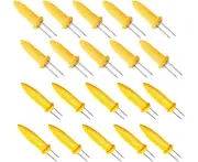 Esforzarse 20 Pcs Corn Holders, Stainless Steel Corn Holders Set, Corn On The Cob Holders Set, Perfect for Skewers BBQ, Camping and Home Cooking