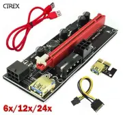 VER009S PCI-E Riser Card PCIe 1x to 16x USB3.0 Data Cable Mining 6/12/24