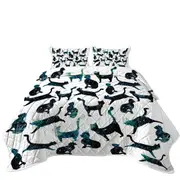 Night Skies Cats Coverlet
