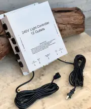 MLC 12 Outlet LED Master Light Relay Controller 240V 60A Metal Box Hydroponic