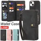 For iPhone 16 15 14 13 12 Pro Max 8 Plus Case Wallet Magnet Flip Removable Cover