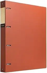 Filing Envelopes A4 Perforated Loose-Leaf Binder PP Four-Hole Thickened File Folder Archive Information Organizer Booklet Plastic Folders(Orange)