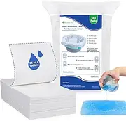 Super Absorbent Commode Pads - 90 Count Commode Liner Pads, Super Absorbent Gel Pads, Disposable, for Bedside Commode Liners, Portable Toilet, Camping, Leak Proof, Odor Free