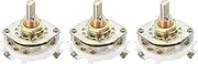 uxcell 2P3T Rotary Switch 2 Pole 3 Position Band Selector 1 Deck for TV Radio Home Machine 3 Pcs
