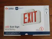 NEW! SET OF (4) Lithonia Lighting LED Exit Signs Contractor Select Dual Voltage