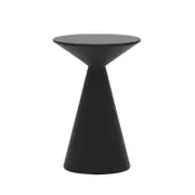 Elegance Defined: Handcrafted Round Metal Coffee Table in Small Black