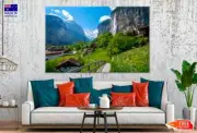 Alpine Landscape Switzerland Wall Canvas Home Decor Australian Made Quality