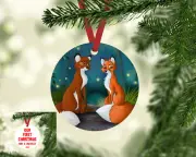 OUR FIRST CHISTMAS 2023 PERSONALIZED FOX & THE HOUND METAL ORNAMENT GIFT TAG