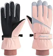 [Andiker] Ski Gloves, Waterproof Windproof Thermal Gloves for Women for Cold Weather, Anti-Slip Touch Screen Winter Gloves for Skiing Riding Hiking Outdoor Activities