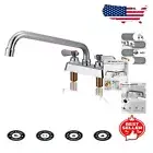 Elegant Chrome Kitchen Faucet with 360 Swivel Spout for Utility & Restaurant Use
