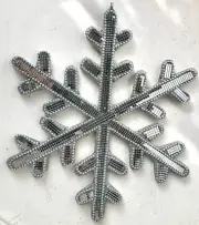 Christmas Ornaments Tree Hanging Decorations Snowflake Pendant Mirror Beads