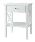 Long Island 1 Drawer Side Table - White