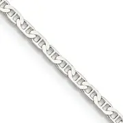 26 Inch Sterling Silver 2.1mm Flat Anchor Chain