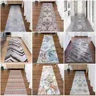 Hallway Runner Rug Pink Grey Floral Corridor Rugs Washable Carpet Mat 80x300cm