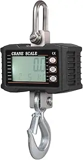 [JAJAJ] Industrial Digital Crane Scale Digital Hanging Scale, 1000kg/ 2204lbs Portable Heavy Duty Crane Scale, LCD Backlight Industrial Hook Scales Unit Change/Data Hold for Farm,Livestock,Factory,Constructio