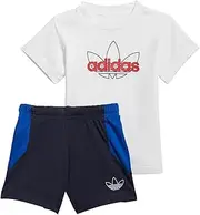 [adidas] Unisex Baby Short Tee Set Tracksuit