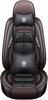 QIOZO car seat Cover Suitable for Volkswagen AMAROK Jetta, Santana Variant Lamando Lavida Vista Auto Parts/Waterproof/Sports Leather/Coffee Deluxe