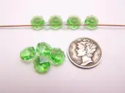 Peridot (8mm & 10mm) Vintage Swarovski Art 5110 Flower Crystal Pendants