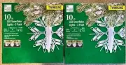 2 BOXES HOME ACCENTS HOLIDAY 10 in LED SNOWFLAKE LIGHTS 3 PACK COOL WHITE