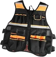 Generic Safety Tool Vest Safety Vest Electrician Carpenters Reflective High Visibility Men Women Workwear Enough Pockets for Construction Site Work