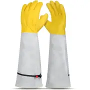 Thorn-Proof Long Leather Gloves Rose Pruning Gardening Gloves for Men Women