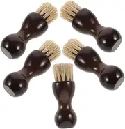 Ipetboom 5pcs Shoe Cleaning Brush: Horsehair Brushes for Leather Shoes Comfortable Grip for Quick Cleaning for Home Office and Travel