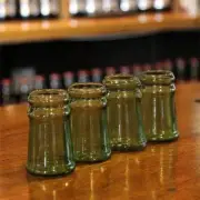 Bottleneck Shaped Shot Glasses Set of 4 Shots Liquor Whiskey By Thumbs Up!
