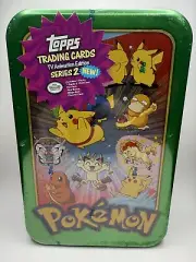 Topps Pokemon Cards Set TV Animation Edition Pikachu And Friends Tin Sealed 1999