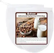 2 Pack Nylon Nut Milk Bag 12×12 Inches Fine Mesh Cheese Cloth Multiple Usage Reusable Food Strainer Professional Cold Brew Filter for Straining Fruit Juice Coffee Tofu Greek Yogurt Tea (30x25cm 2pcs)