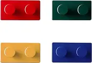 Plastic Creative Adhesive Coat Hook,4 Pieces Interesting Hook for Coat, Scarf, Hat, Towel,Key, Bag, Utility Hook for Wall Hanging Decorations,4 Colors.
