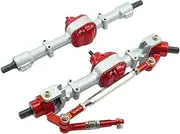 Upgrade Parts RC Car Accessories for MN D90 D91 D96 D99S MN-90 MN99S 1/12 RC Car Metal Fr&on&t and Rear Axle with Drive Shaft Upgrades Parts Accessories(Silver)