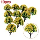 Model Trees Miniature Plastic + Resin Miniature Railroad Scenery 10Pcs
