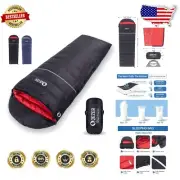 Ultralight 600 Fill Power Down Sleeping Bag - Compact for Backpacking & Camping