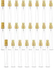ZbFwmx 20 Pack 10ml Glass Perfume Spray Bottle Set Refillable Cosmetic Atomizer for Travel, Bulk Empty Mist Bottles