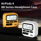 For AirPods Pro 2nd/4th Gen Case Vintage bb machine TPU Cover w/ Anti-Fall Lock