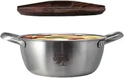 Small Camping Pot - Stainless Steel Small Stockpot with Double Handle - Pots Backpacking Camping Cookware with Even Heating for Barbecue, Home
