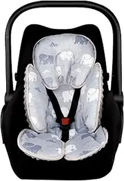TANOFAR Infant Car Seat Head Support, Soft Baby Carseat Head & Body Support, Elephant Baby Car Seat Insert Cushion for Newborn Boys