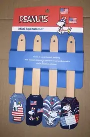PEANUTS SNOOPY PATRIOTIC 4 PIECE Mini SPATULA SET NEW