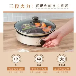 KINYO 3L 多功能鴛鴦電火鍋 (BP-080) 電烤盤 煎烤盤 快煮鍋 電湯鍋 不沾鍋