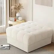 Oikiture Boucle Floor Sofa Ottoman Armless Sofa Chair