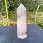 0.68kg Natural Clear Quartz Obelisk Quartz Cystal Point Wand Tower