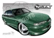 HSV VR II GTS SHERBROOKE GREEN A1 STRETCHED CANVAS (V012)